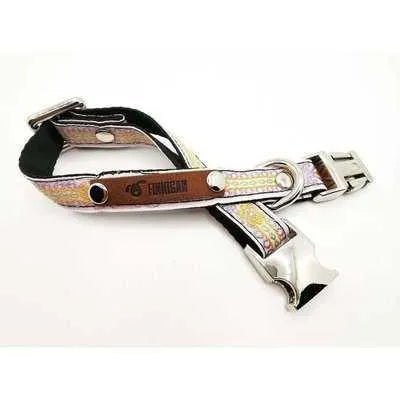 Finnigan Small Dog Collar: Personalised Engraving & Designer Fabrics